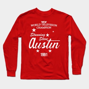 1991 WCW TV Champion Stunning Steve Austin Long Sleeve T-Shirt